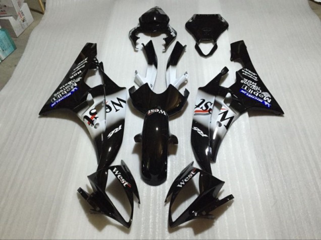 Brillante Negro Carenado Moto Yamaha R6 2006-2007 Brillante Negro Carenado Moto Yamaha R6 2006-2007