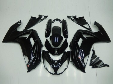 Brillante Negro Kits Completo Carenado Moto ABS Kawasaki EX650 2012-2016