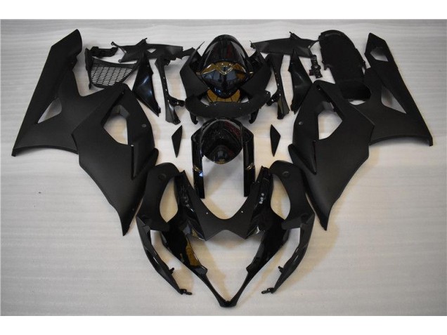 Brillante Negro Mate Carenado Moto Suzuki GSXR 1000 K5 2005-2006 Brillante Negro Mate Carenado Moto Suzuki GSXR 1000 K5 2005-2006