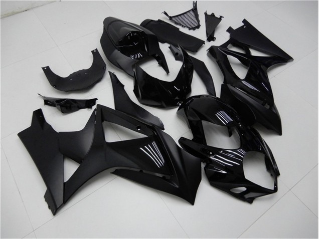 Brillante Negro Mate Carenado Moto Suzuki GSXR 1000 K7 2007-2008 Brillante Negro Mate Carenado Moto Suzuki GSXR 1000 K7 2007-2008