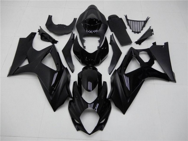 Brillante Negro Mate Carenado Moto Suzuki GSXR 1000 K7 2007-2008 Brillante Negro Mate Carenado Moto Suzuki GSXR 1000 K7 2007-2008