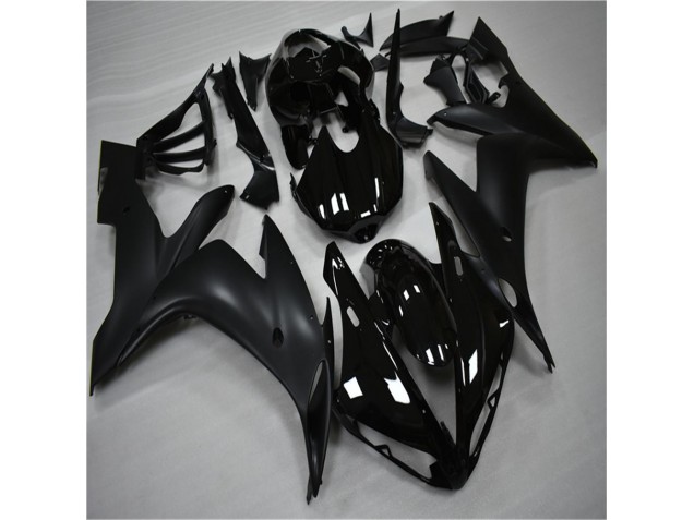 Brillante Negro Mate Carenado Moto Yamaha R1 2004-2006 Brillante Negro Mate Carenado Moto Yamaha R1 2004-2006