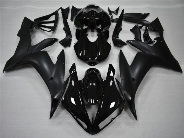 Brillante Negro Mate Carenado Moto Yamaha R1 2004-2006 Brillante Negro Mate Carenado Moto Yamaha R1 2004-2006