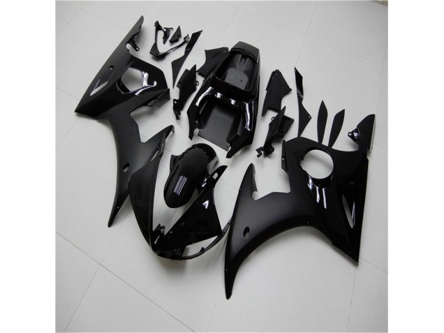 Brillante Negro Mate Carenado Moto Yamaha R6 2003-2005 Brillante Negro Mate Carenado Moto Yamaha R6 2003-2005