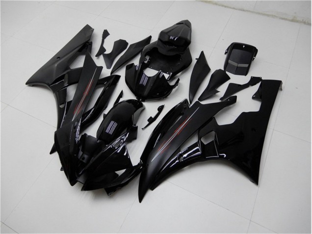 Brillante Negro Mate Carenado Moto Yamaha R6 2006-2007 Brillante Negro Mate Carenado Moto Yamaha R6 2006-2007