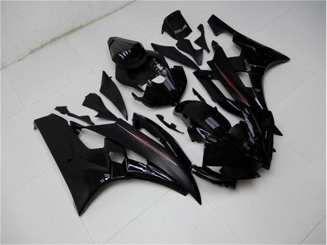 Brillante Negro Mate Carenado Moto Yamaha R6 2006-2007 Brillante Negro Mate Carenado Moto Yamaha R6 2006-2007