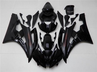 Brillante Negro Mate Carenado Moto Yamaha R6 2006-2007