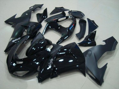 Brillante Negro Negro Mate Carenado Moto Kawasaki ZX10R 2006-2007