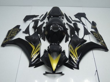 Brillante Negro & Oro Carenado Moto Honda CBR 1000 RR 2012-2016