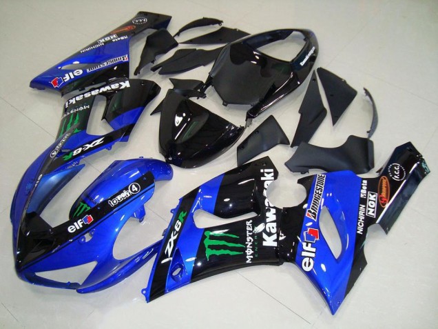 Caramelo Azul Monster Carenado Moto Kawasaki ZX6R 2005-2006 Caramelo Azul Monster Carenado Moto Kawasaki ZX6R 2005-2006