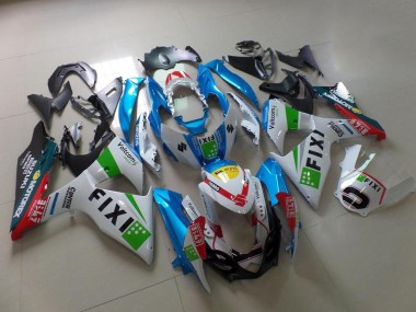 Claro Azul Fixi Carenado Moto Suzuki GSXR 1000 K9 2009-2016