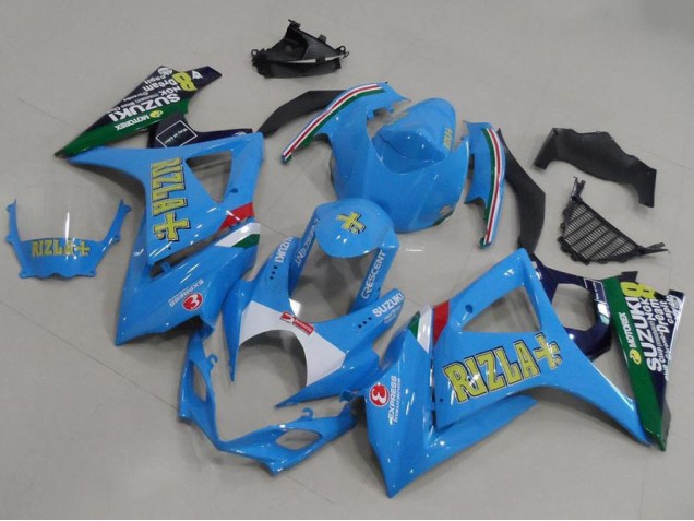Claro Azul Rizla Carenado Moto Suzuki GSXR 1000 K7 2007-2008 Claro Azul Rizla Carenado Moto Suzuki GSXR 1000 K7 2007-2008