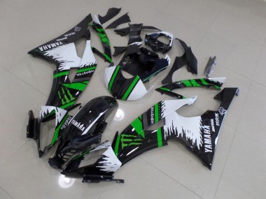 Especial Blanco Verde Monster Carenado Moto Yamaha R6 2008-2016