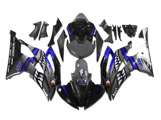 Gris Azul Tiburón Carenado Moto Yamaha R6 2008-2016 Gris Azul Tiburón Carenado Moto Yamaha R6 2008-2016