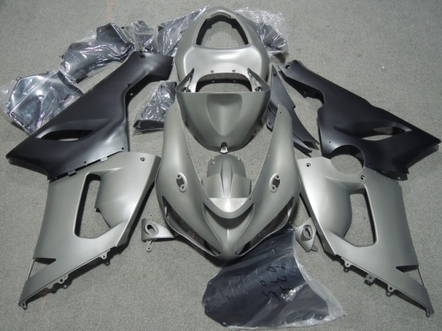 Gris Negro Carenado Moto Kawasaki ZX6R 2005-2006 Gris Negro Carenado Moto Kawasaki ZX6R 2005-2006