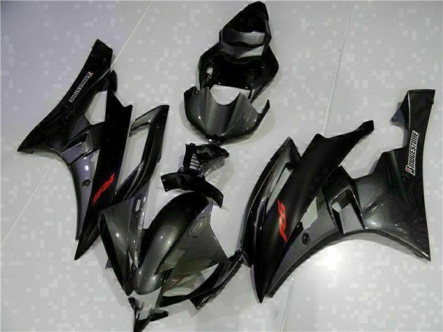 Gris Negro Kits Completo Carenado Moto Yamaha R6 2006-2007 Gris Negro Kits Completo Carenado Moto Yamaha R6 2006-2007