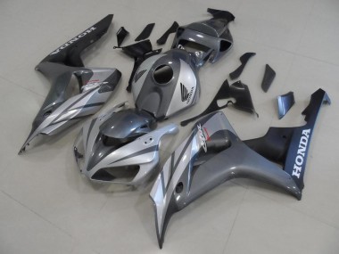 Gris Plata & Negro Mate Carenado Moto Honda CBR 1000 RR 2006-2007