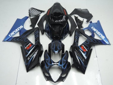 Llama azul negra Carenado Moto Suzuki GSXR 1000 K7 2007-2008