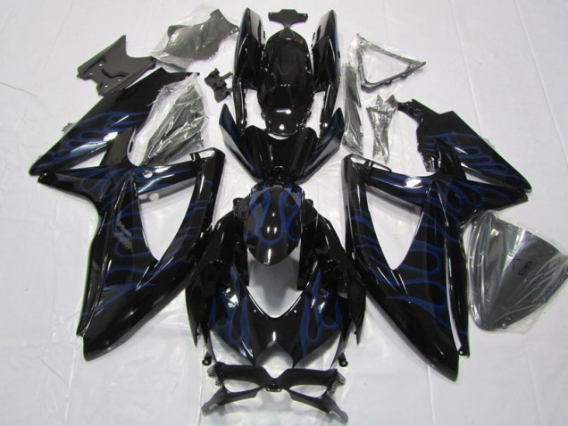 Llama azul negra Carenado Moto Suzuki GSXR 600 K8 2008-2010 Llama azul negra Carenado Moto Suzuki GSXR 600 K8 2008-2010