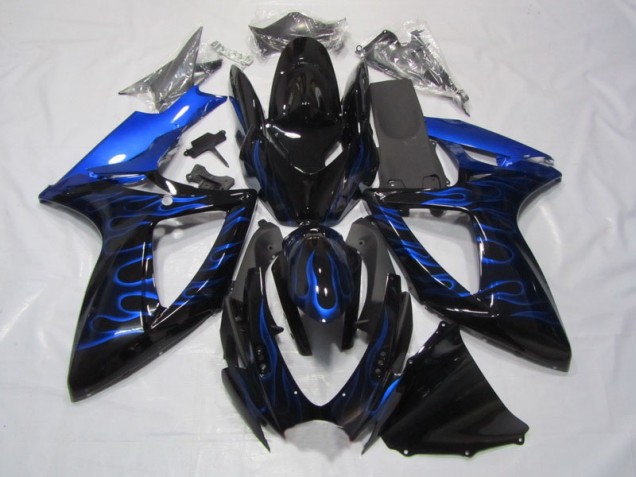 Llama azul negra Carenado Moto Suzuki GSXR 750 K6 2006-2007 Llama azul negra Carenado Moto Suzuki GSXR 750 K6 2006-2007