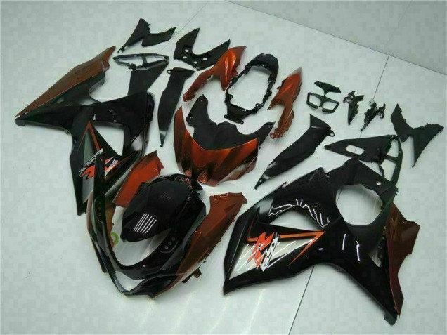 Marrón Negro Kit Completo Carenado Moto Suzuki GSXR 1000 K9 2009-2016 Marrón Negro Kit Completo Carenado Moto Suzuki GSXR 1000 K9 2009-2016
