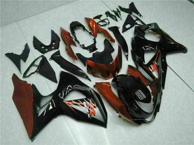 Marrón Negro Kit Completo Carenado Moto Suzuki GSXR 1000 K9 2009-2016 Marrón Negro Kit Completo Carenado Moto Suzuki GSXR 1000 K9 2009-2016