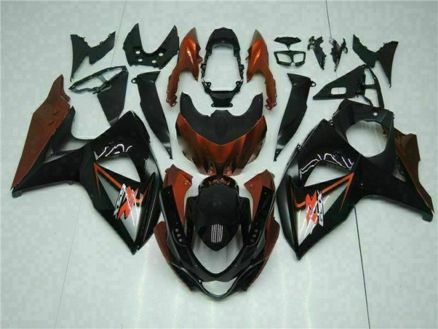 Marrón Negro Kit Completo Carenado Moto Suzuki GSXR 1000 K9 2009-2016 Marrón Negro Kit Completo Carenado Moto Suzuki GSXR 1000 K9 2009-2016