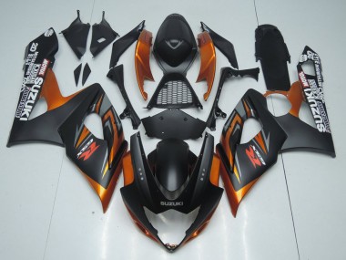 Marrón & Negro Mate Carenado Moto Suzuki GSXR 1000 K5 2005-2006