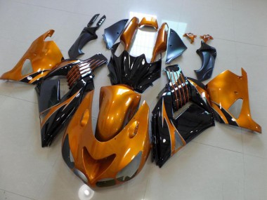 Marrón & Negro No Pegatinas Carenado Moto Kawasaki ZX14R ZZR 1400 2006-2011