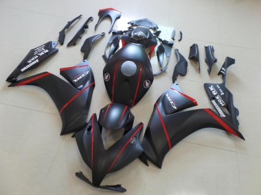 Mate Bladk con Rojo Raya Carenado Moto Honda CBR 1000 RR 2012-2016