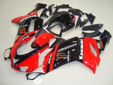 Monster In Rojo Carenado Moto Kawasaki ZX6R 2007-2008