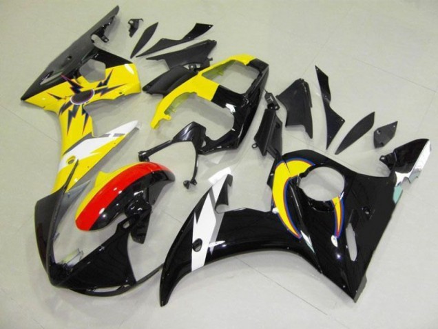 Moon Negro Amarillo Carenado Moto Yamaha R6 2003-2005 Moon Negro Amarillo Carenado Moto Yamaha R6 2003-2005