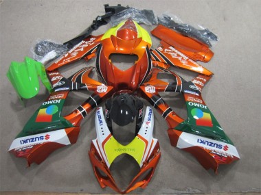 Naranja Amarillo Monster Carenado Moto Suzuki GSXR 1000 K7 2007-2008