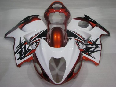 Naranja Blanco Negro Carenado Moto Suzuki GSXR 1300 Hayabusa 1996-2007