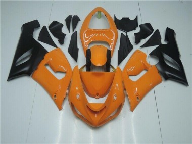 Naranja Negro Carenado Moto Kawasaki ZX6R 2005-2006