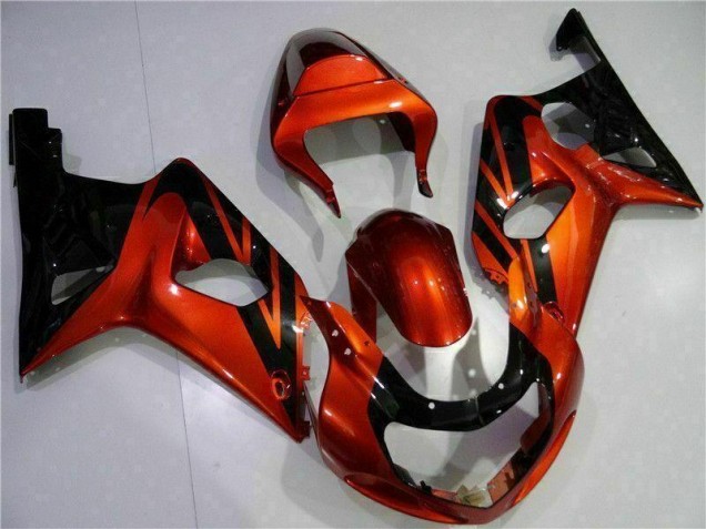 Naranja Negro Carenado Moto Suzuki GSXR 1000 K1 2000-2002 Naranja Negro Carenado Moto Suzuki GSXR 1000 K1 2000-2002