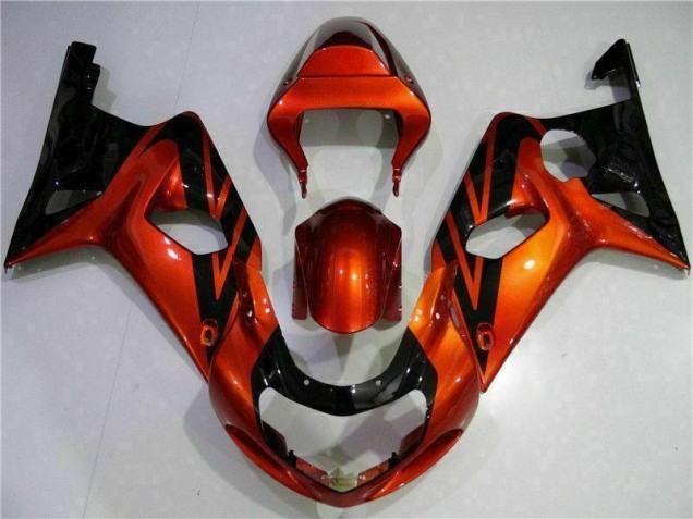 Naranja Negro Carenado Moto Suzuki GSXR 1000 K1 2000-2002 Naranja Negro Carenado Moto Suzuki GSXR 1000 K1 2000-2002