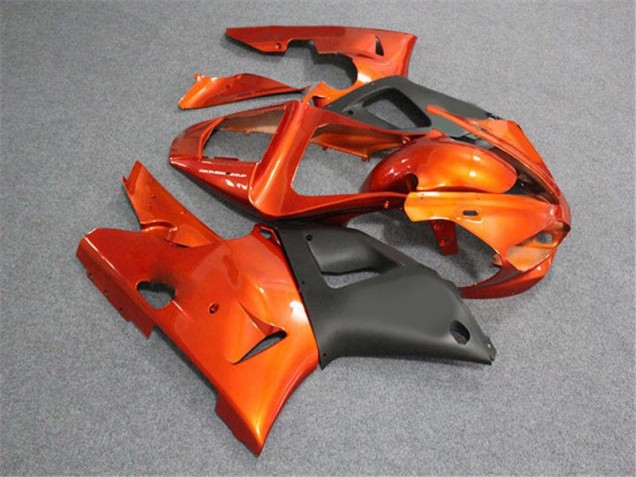 Naranja Negro Carenado Moto Yamaha R1 2000-2001 Naranja Negro Carenado Moto Yamaha R1 2000-2001