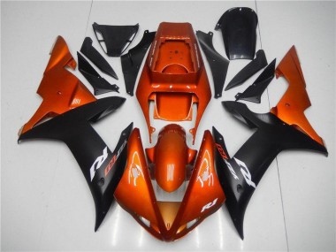 Naranja Negro Carenado Moto Yamaha R1 2002-2003