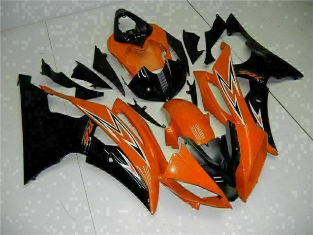 Naranja Negro Carenado Moto Yamaha R6 2008-2016 Naranja Negro Carenado Moto Yamaha R6 2008-2016