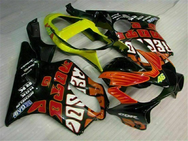 Naranja Negro Kit Completo Carenado Moto Honda CBR 600 F4i 2001-2003 Naranja Negro Kit Completo Carenado Moto Honda CBR 600 F4i 2001-2003