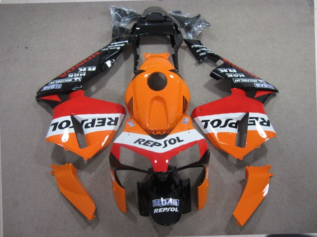 Naranja Negro Repsol Carenado Moto Honda CBR 600 RR 2003-2004 Naranja Negro Repsol Carenado Moto Honda CBR 600 RR 2003-2004