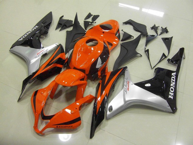 Naranja Plata Negro Inyección Kit Carenado Moto Honda CBR 600 RR 2007-2008 Naranja Plata Negro Inyección Kit Carenado Moto Honda CBR 600 RR 2007-2008