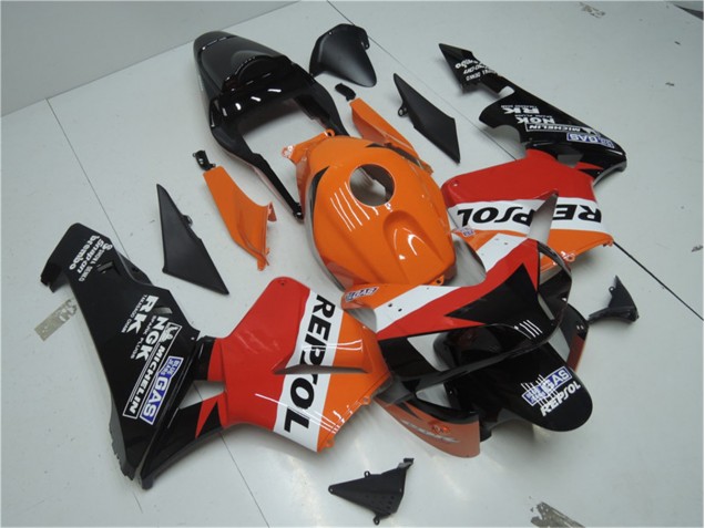 Naranja Rojo Negro Repsol Carenado Moto Honda CBR 600 RR 2003-2004 Naranja Rojo Negro Repsol Carenado Moto Honda CBR 600 RR 2003-2004