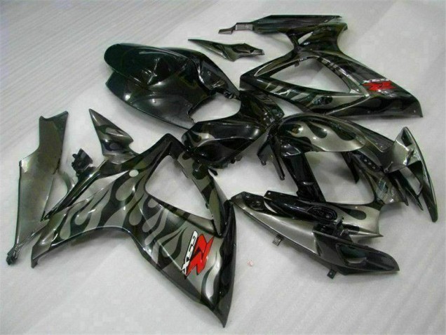 Negro ABS Carenado Motocicleta Suzuki GSXR 600 / 750 K6 2006-2007 Negro ABS Carenado Motocicleta Suzuki GSXR 600 / 750 K6 2006-2007