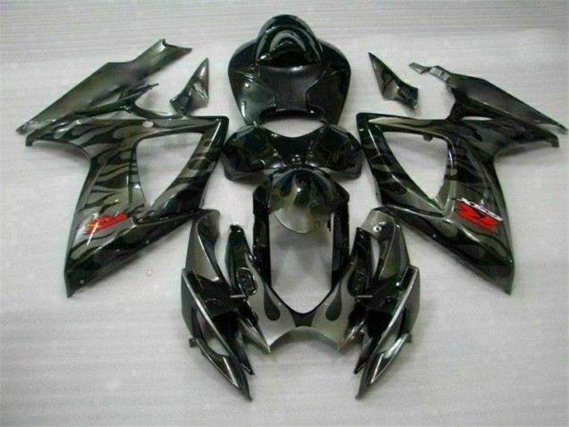 Negro ABS Carenado Motocicleta Suzuki GSXR 600 / 750 K6 2006-2007 Negro ABS Carenado Motocicleta Suzuki GSXR 600 / 750 K6 2006-2007