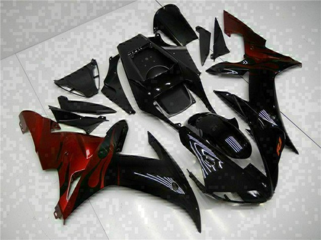 Negro ABS Moto Plásticos Yamaha R1 2002-2003 Negro ABS Moto Plásticos Yamaha R1 2002-2003