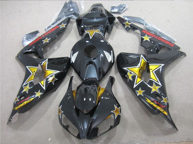 Negro Amarillo ENERGY DRINK Carenado Moto Honda CBR 1000 RR 2006-2007 Negro Amarillo ENERGY DRINK Carenado Moto Honda CBR 1000 RR 2006-2007