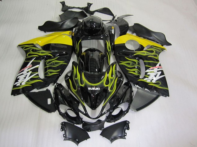 Negro Amarillo Llama Carenado Moto Suzuki GSXR 1300 Hayabusa 2008-2019