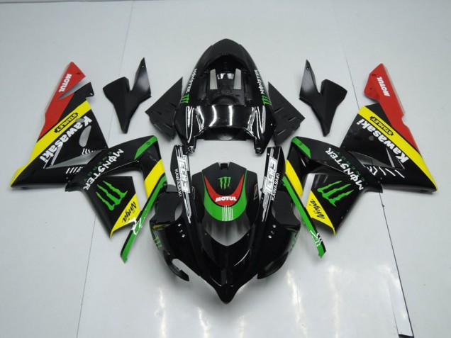 Negro Amarillo Monster Carenado Moto Kawasaki ZX10R 2003-2005 Negro Amarillo Monster Carenado Moto Kawasaki ZX10R 2003-2005
